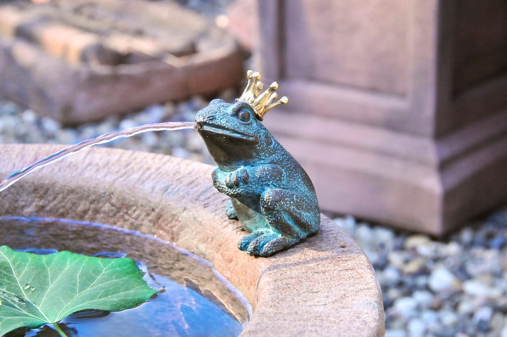 Trogbrunnen mit Bronzefrosch BR0032