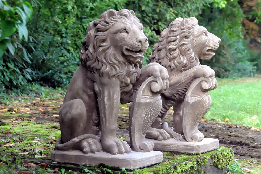 Portallöwen Steinguss Wenk Gartenelementee