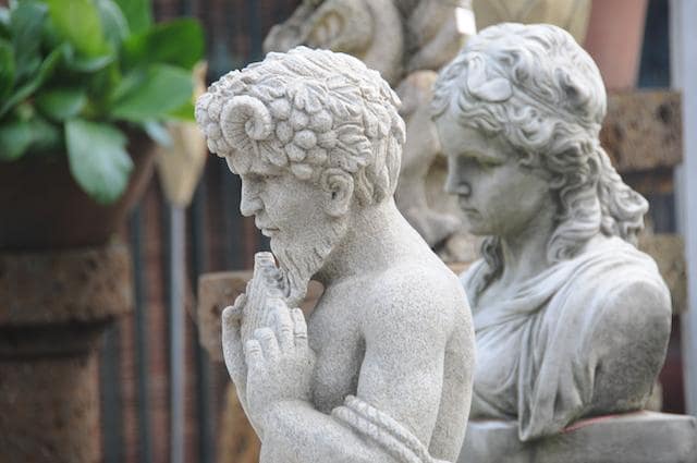 Gartenstatue PAN Naturstein Sandstein