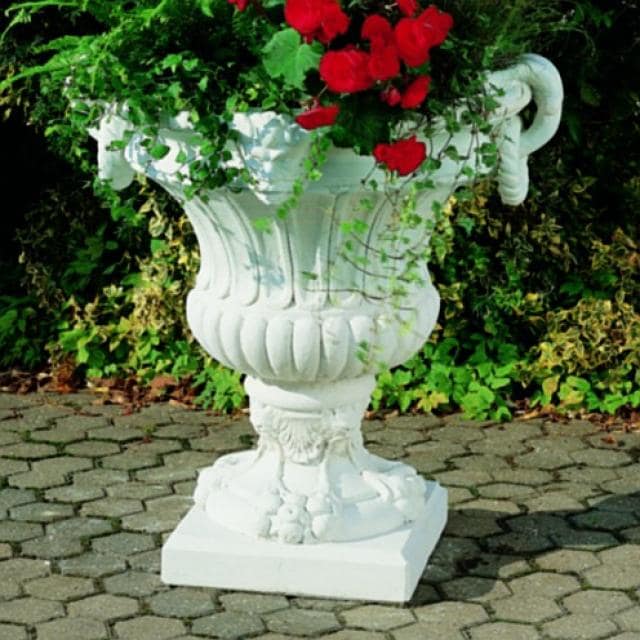 Steinvase Vaso ornato con manici0462