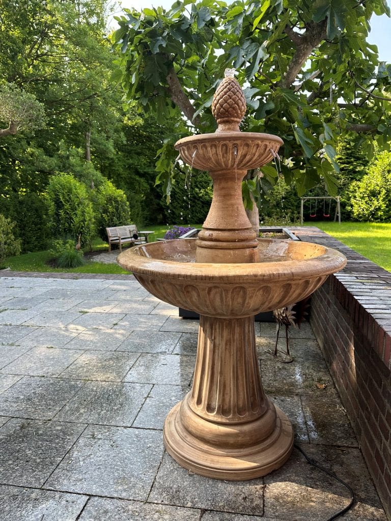 Gartenbrunnen Evian Kundenfoto 2025