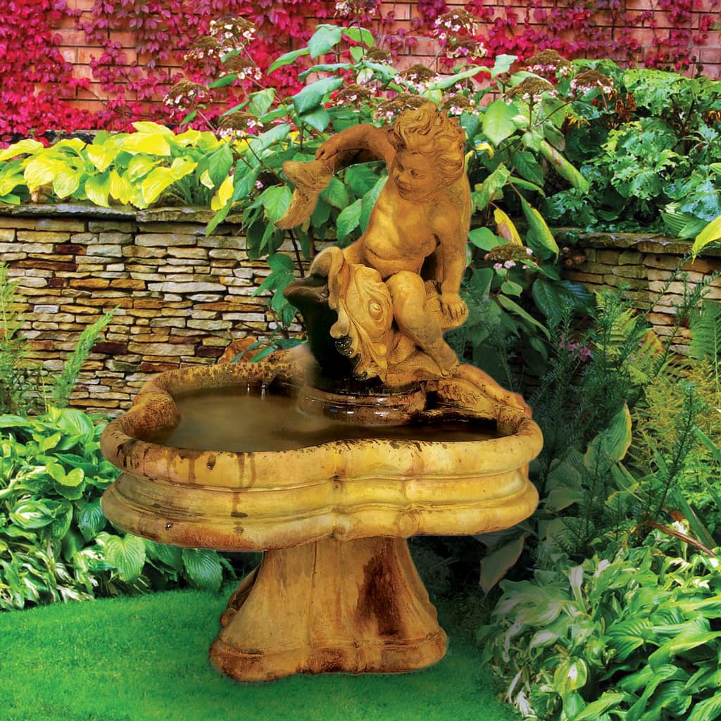 Brunnen mit Delfin Henri Studio Vitalius