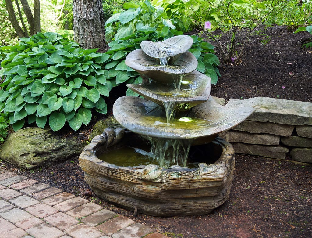 Brunnen mit Riesenblättern BR4949